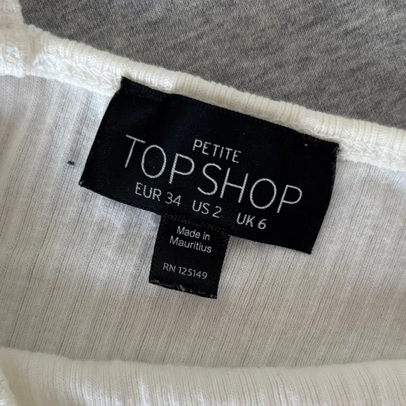 White Ribbed TopShop Tank - Picture 3 of 3